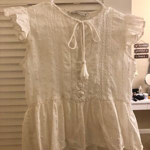 Zara white blouse in sz S